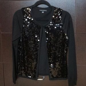Black Sequin Cardigan Sweater
